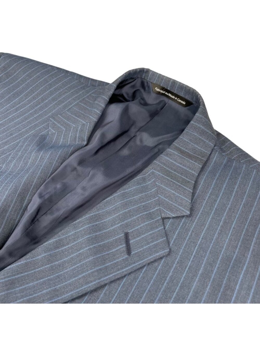Holland & Sherry x Coppley Men's 100% Wool Blazer Navy Stripe • Italy • 48L US